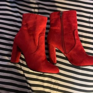 Red Suede Boots